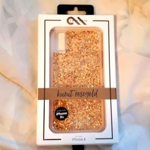 Iphone X and Xs rose gold foil case
